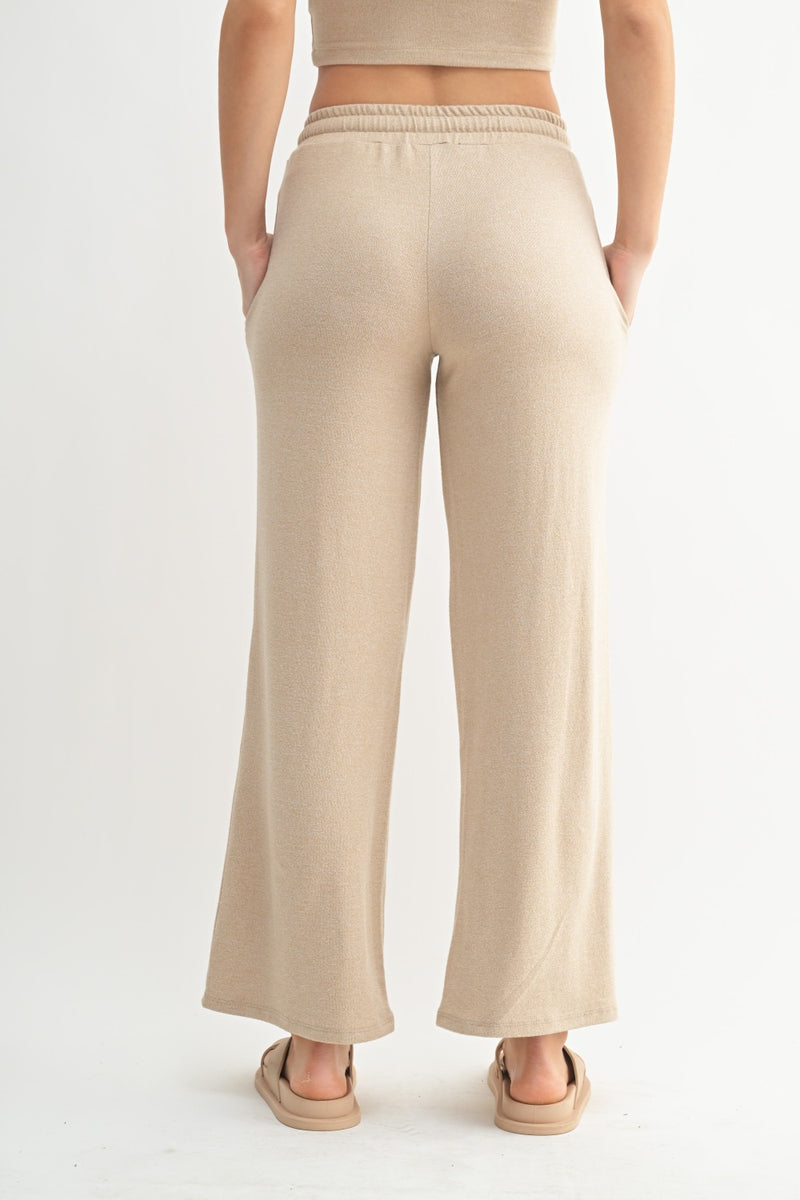 Curvy Brushed Wide Leg Lounge Pant