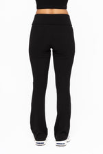 Foldover Ribbed Flare Lounge Pant