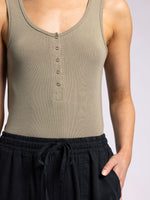 Kristen Tank Top - Olive Grove