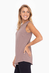 Deep Taupe Flowy Tank