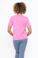 Classic Boxy Fit Tee -Fuschia