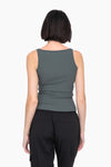 Square Neck Ribbed Tank Top -Urban Chic