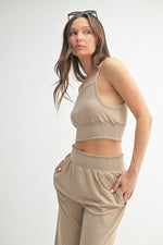 Soft Ribbed Smocked Cami Top