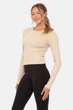 Seamless Ribbed Long Sleeve Top