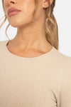 Seamless Ribbed Long Sleeve Top