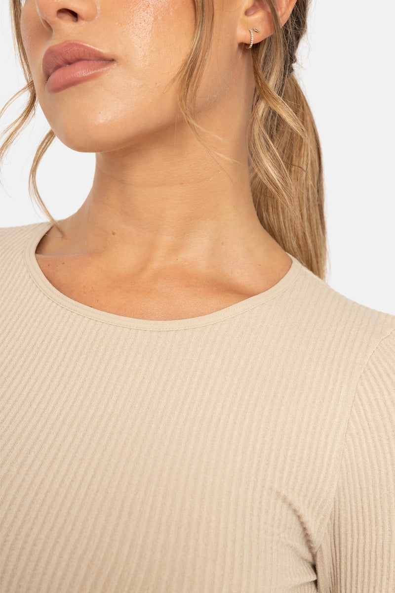 Seamless Ribbed Long Sleeve Top