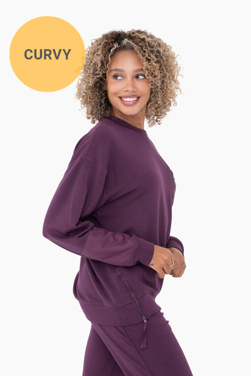 CURVY Modal Blend Crewneck Pullover