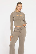 Corsetedge Statement Hoodie - Warm Grey