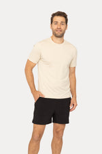 Men's Pima Cotton Tee- Oat Milk