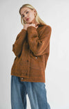 Lola Plaid Sweater Jacket - Brown