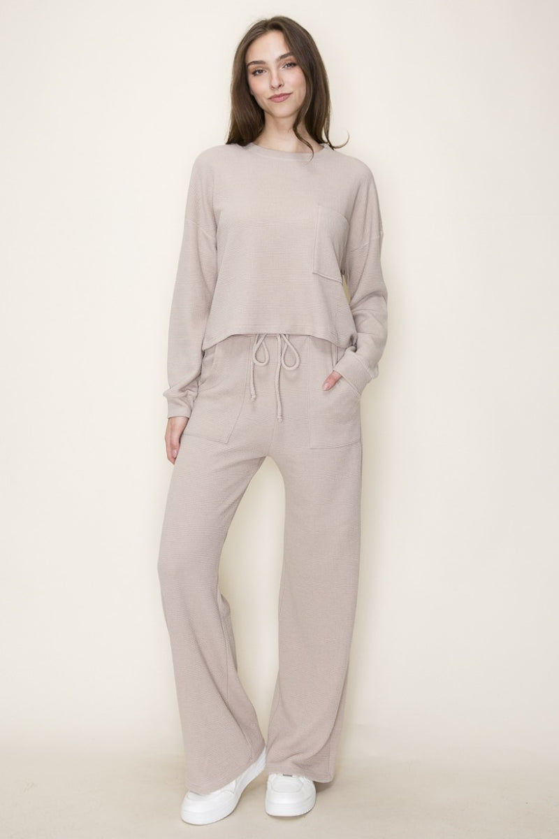 Cloudy Knit Bottoms with Pockets