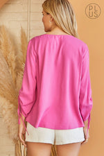 Curvy Magenta Blouse