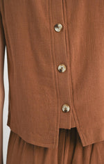 Sugarloaf Linen Tank w/ Back Buttons