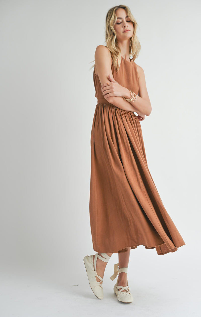 Sugarloaf Buttoned Back Midi Dress