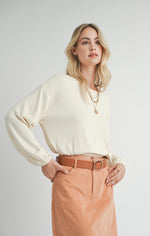 Ronan Elastic Hem Knit Top