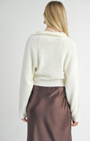 Scarlet Collared Sweater -Ivory