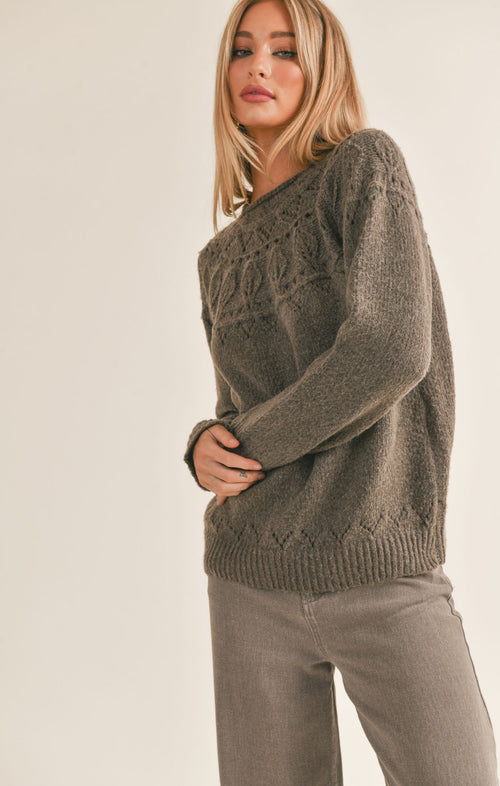 Lyra Pointelle Detail Sweater