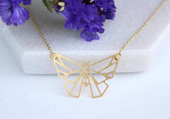 Butterfly Geometric Necklace