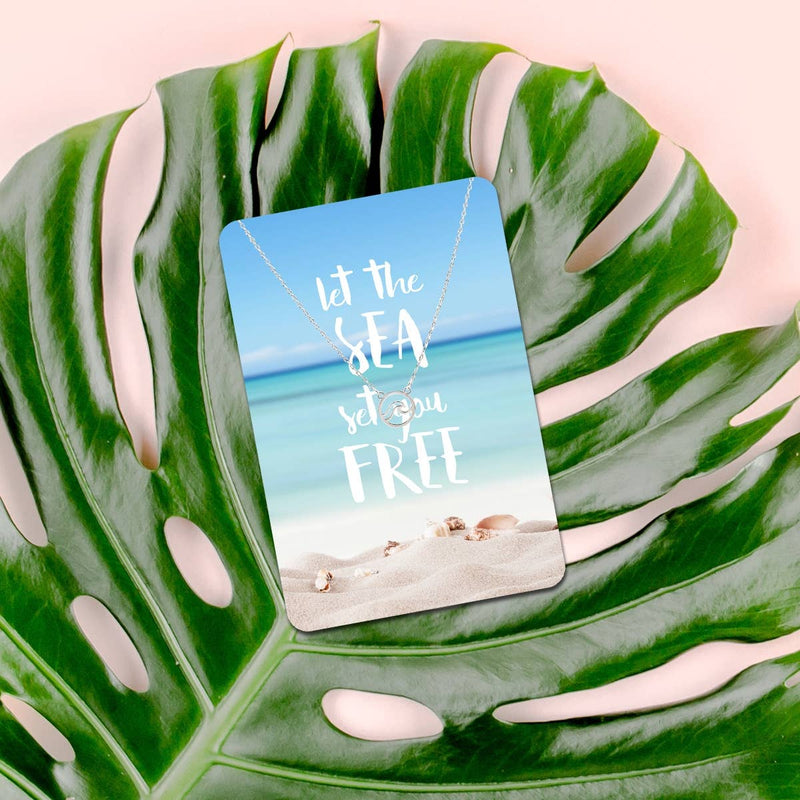 Let The Sea Set You Free Keepsake Necklace Card