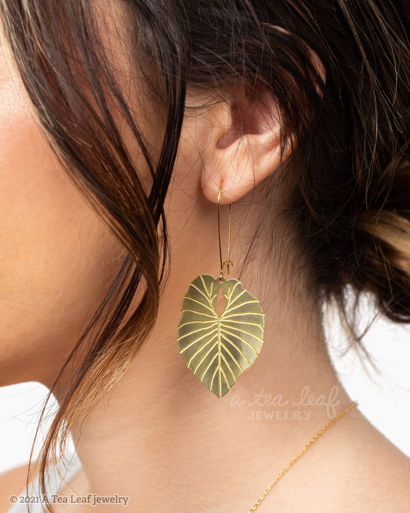 Alocasia Leaf Earrings