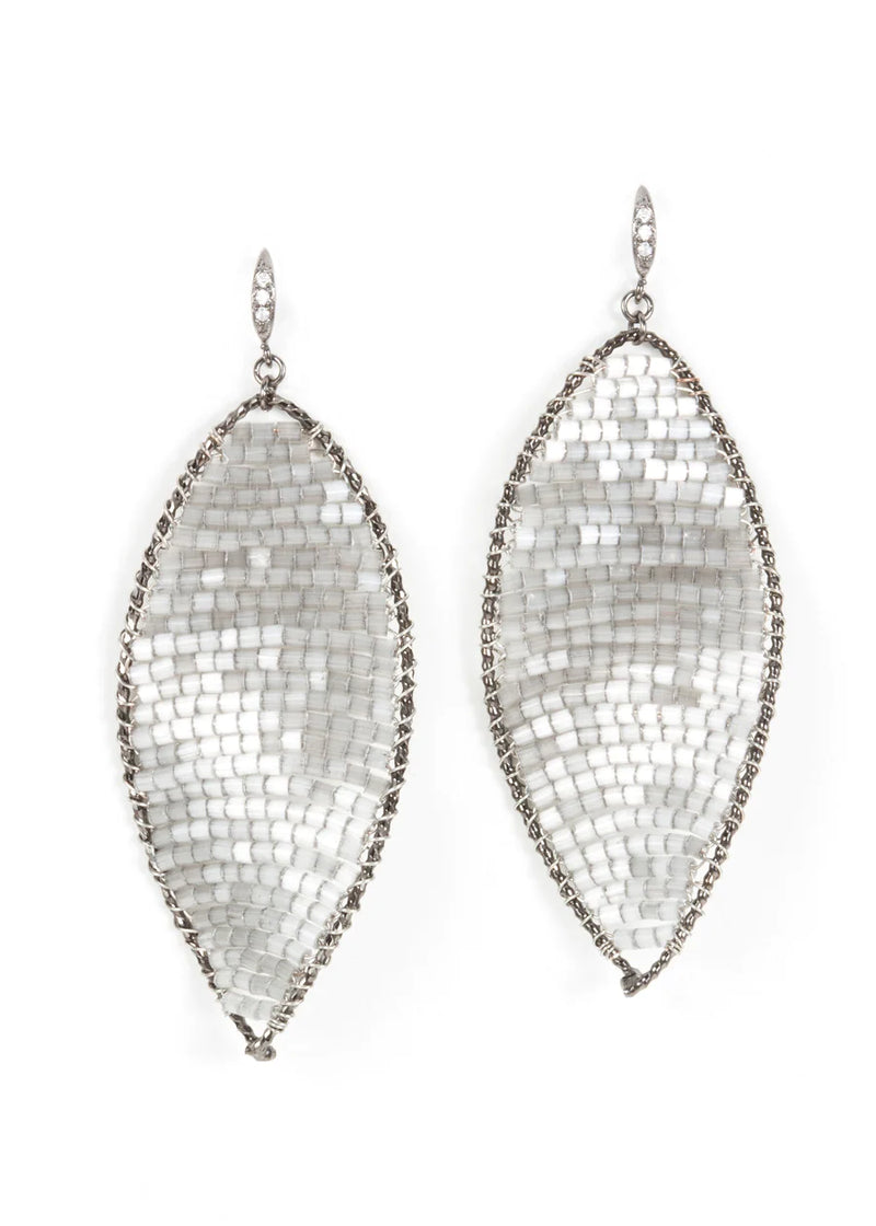 Twisted Oval Swarovski Crystal Woven Earrings