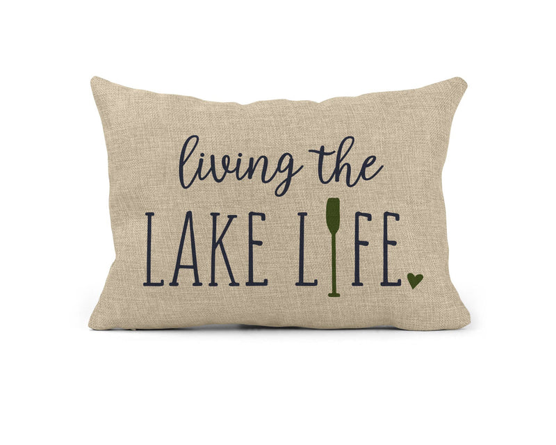 Living the Lake Life Pillow, Rectangle Half Pillow